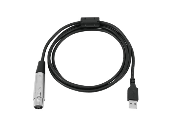 OMNITRONIC Interfacekabel USB/XLR(F) 5m schwarz