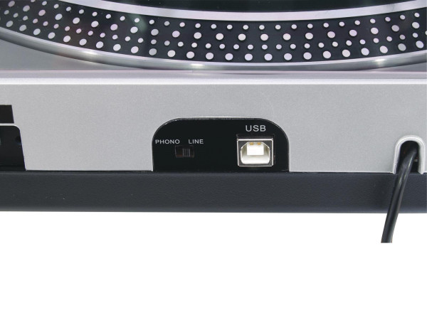 OMNITRONIC DD-2550 USB-Plattenspieler sil